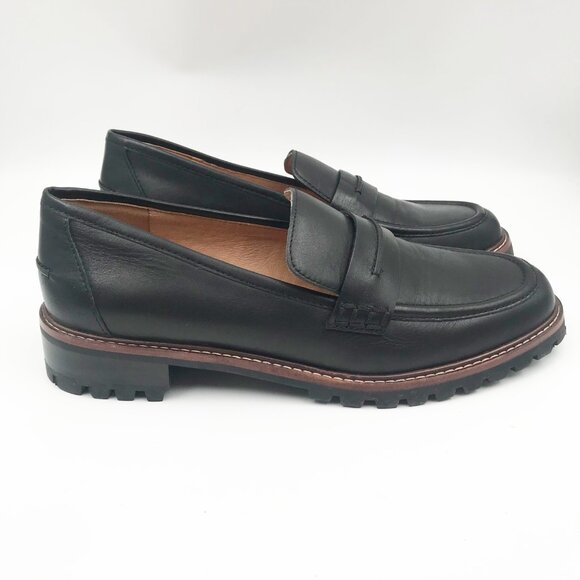 MADEWELL The Corinne Lugsole Loafer Black Leather Slip On Womens 9.5 - Picture 4 of 9